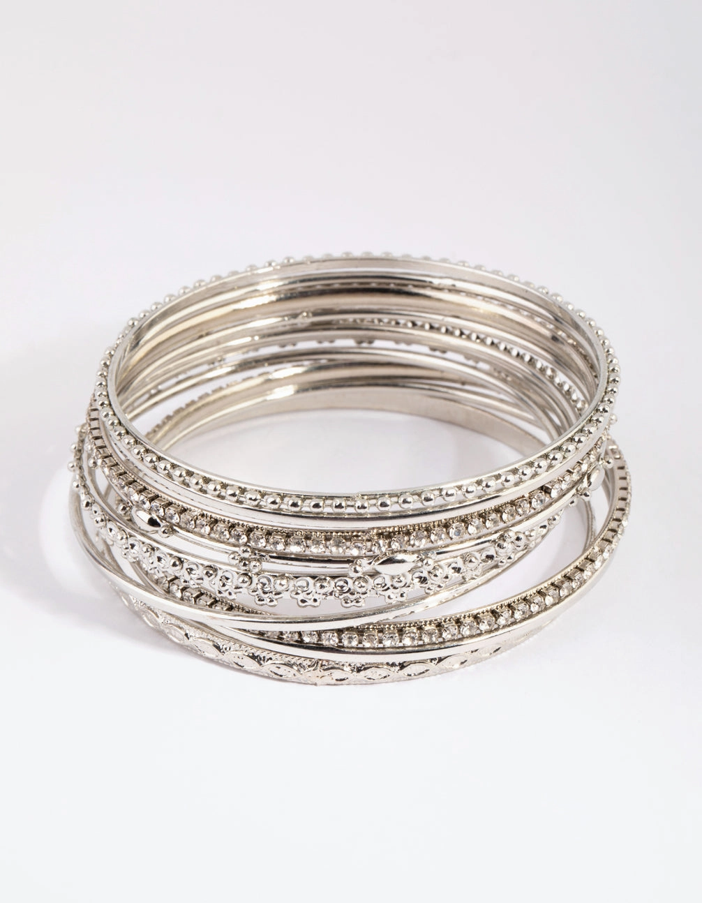 Silver Statement Bangle Pack Luxury For Less Age Gracefully