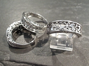 Size 8 Sterling Silver Ring Structured Design