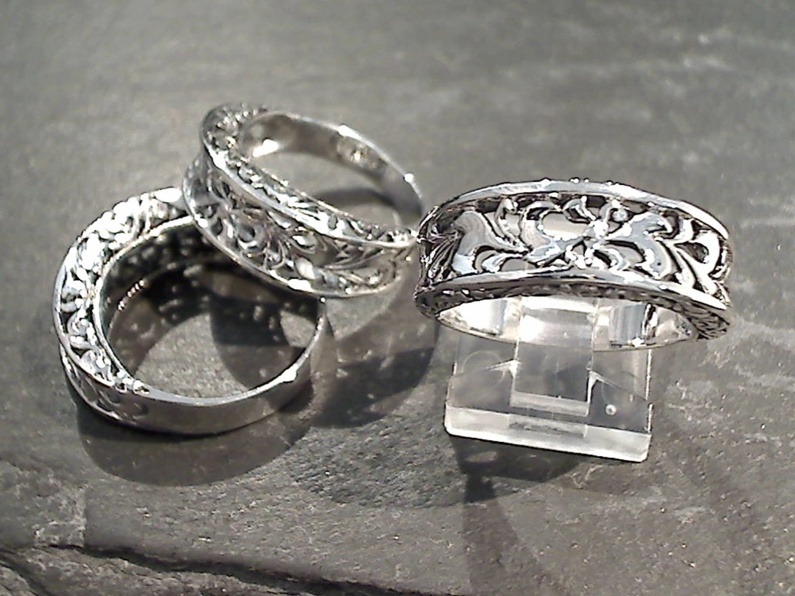 Size 8 Sterling Silver Ring Structured Design