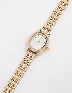 Small Gold Oval Watch City Style