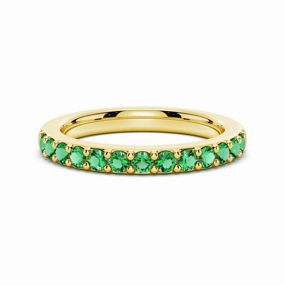 HighEnd Jewelry Pav?? Emerald Half Eternity Ring