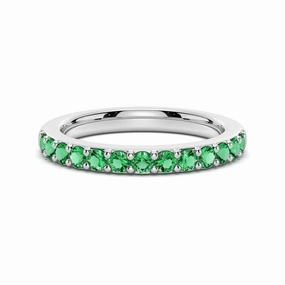 Pav?? Emerald Half Eternity Ring Lustrous Craft Unique Features