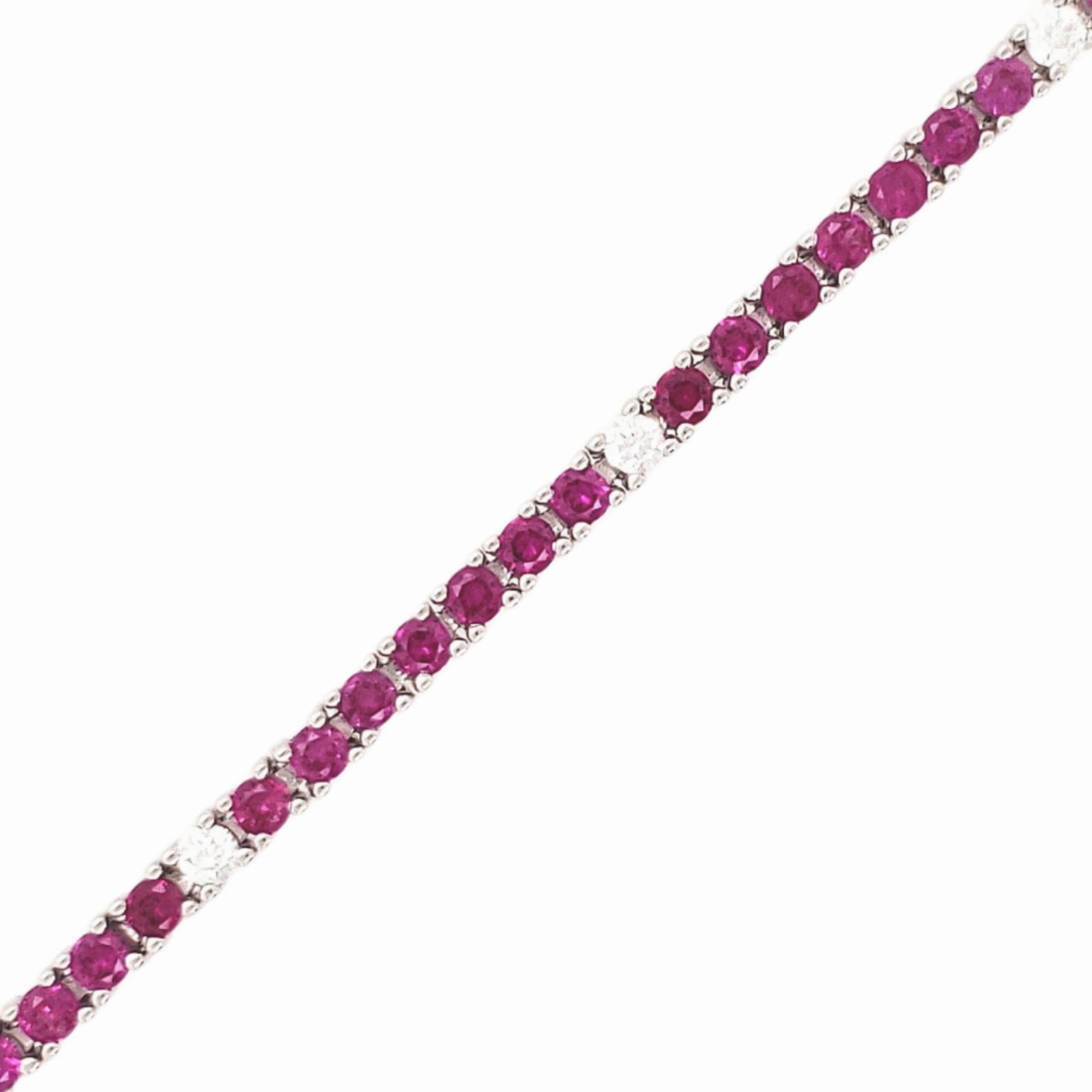 Structured Shape Sterling Silver Ruby, Emerald, Sapphire, or Black Colored CZ Stone Bracelet