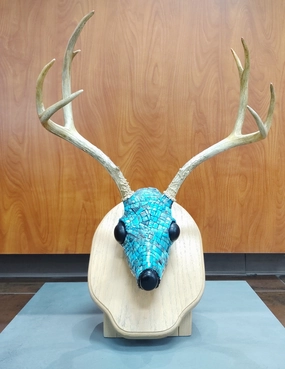 Inlaid Turquoise Skull - 8 Points - Artist Unknown Event Style