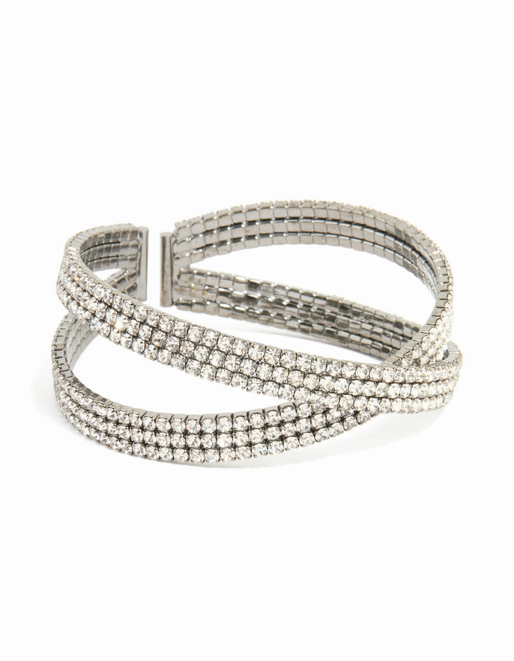 Happy Sight Gunmetal Twisted Wrist Cuff