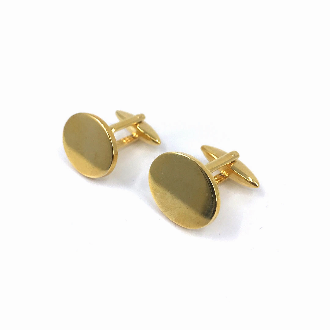 Luxurious Detail Delicate Look Stainless Steel Oval Cufflinks