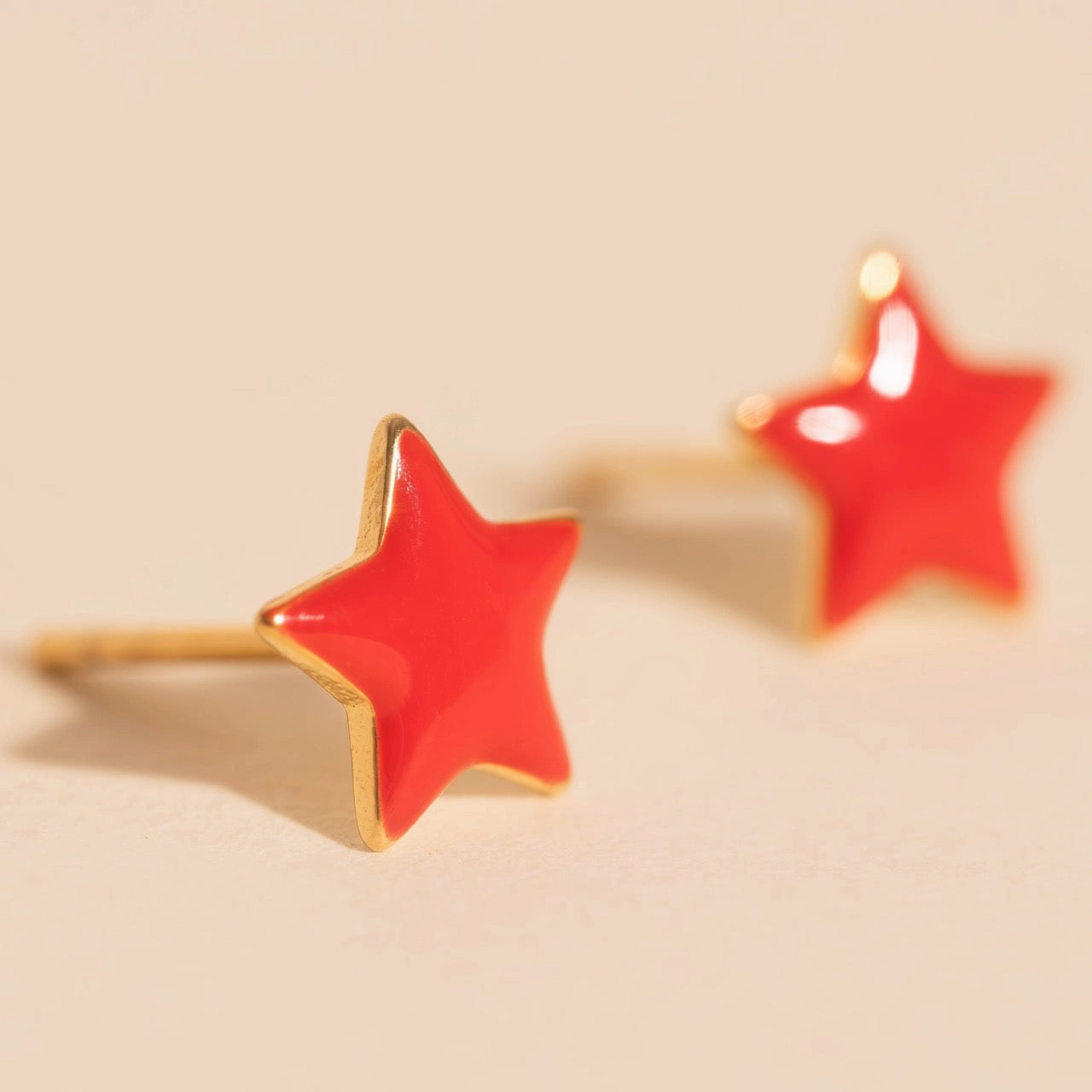 Casual Spark Radiant Finish Star Spangled Stud Earrings
