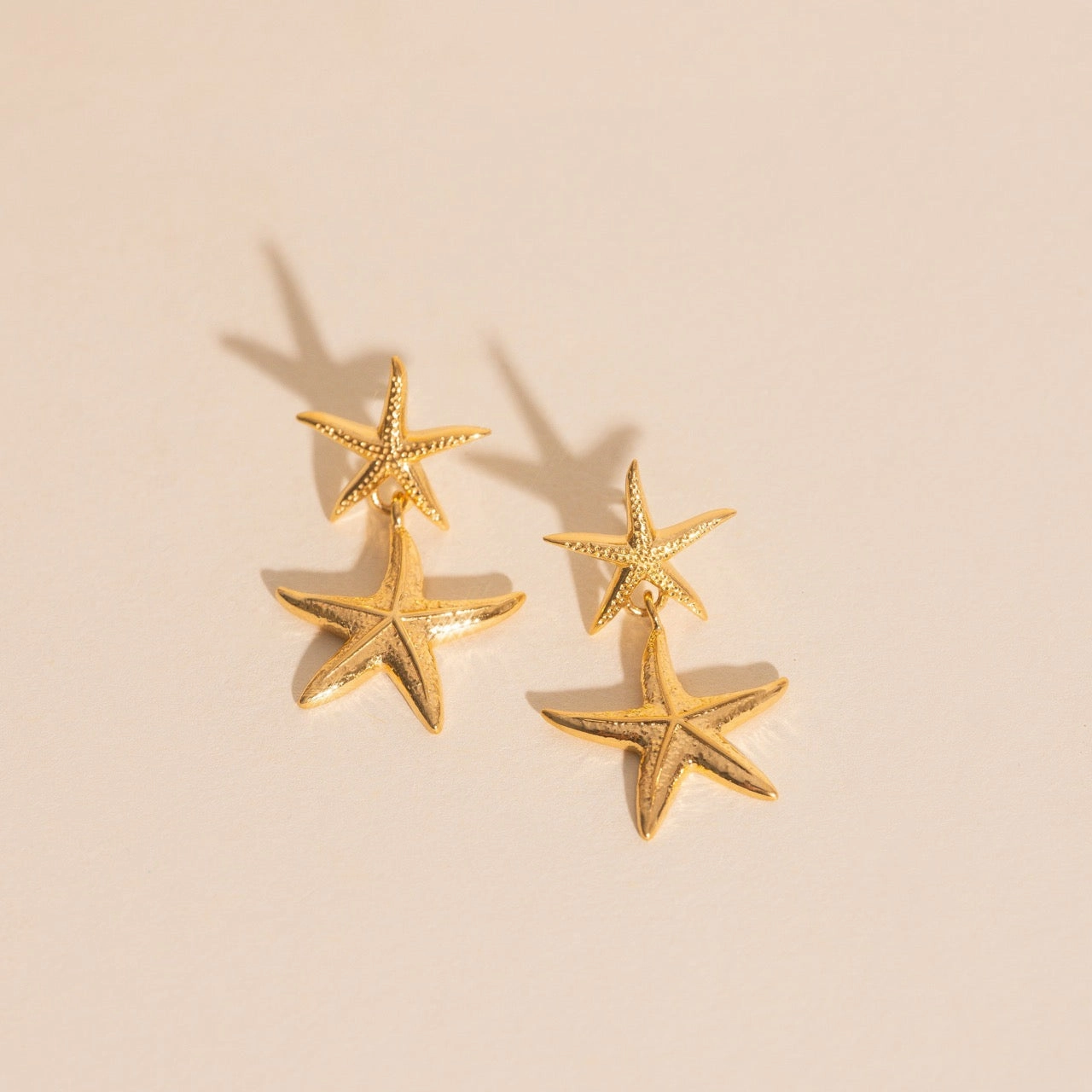 Trendy Highlight Lightweight Glam Starfish Dangle Stud Earrings