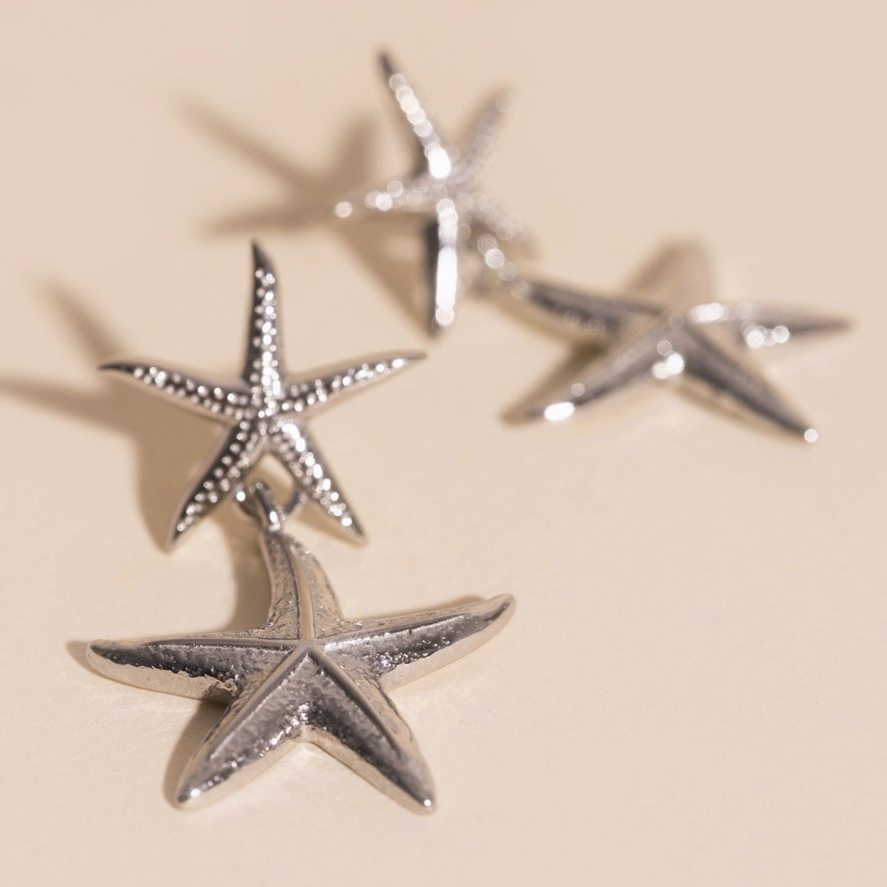 Subtle Mood Starfish Dangle Stud Earrings