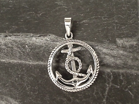 Sterling Silver Anchor Pendant Graceful Flow Luxurious Piece
