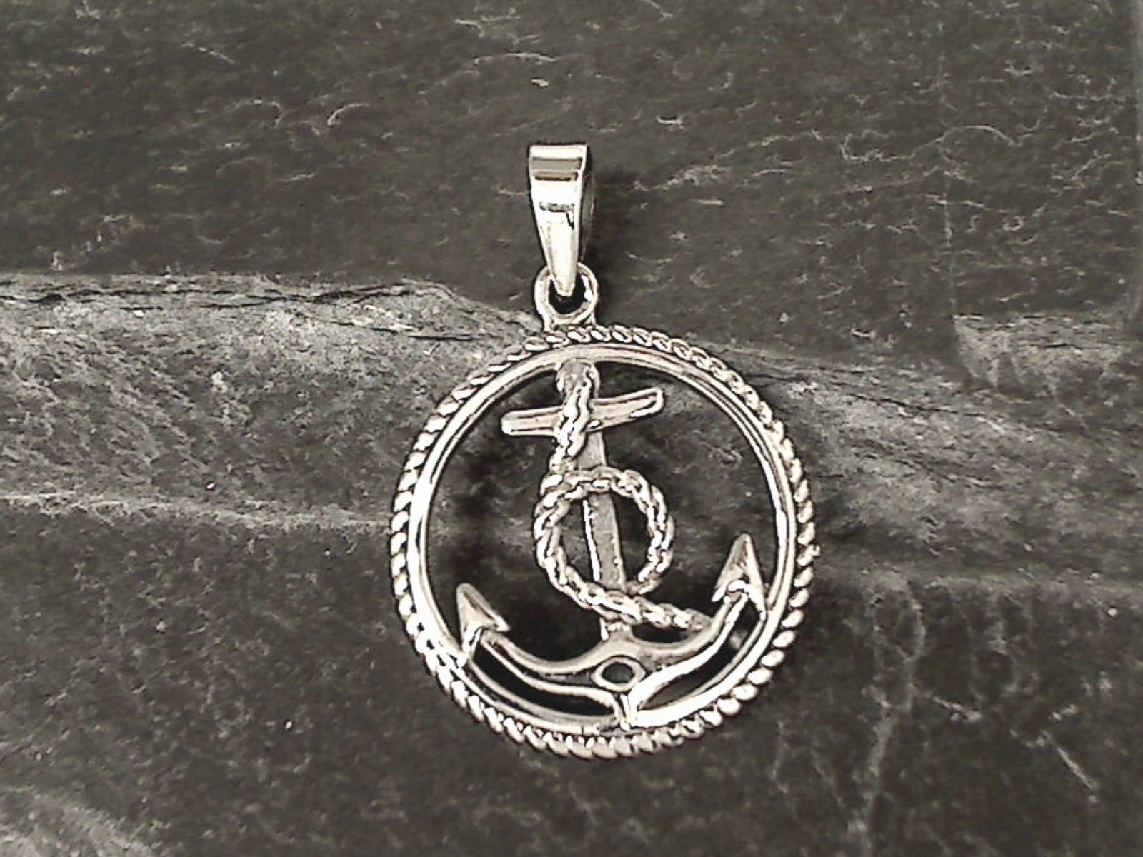 Sterling Silver Anchor Pendant Graceful Flow Luxurious Piece