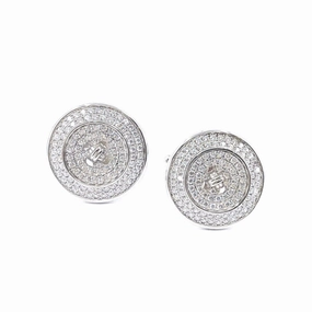 Sterling Silver Button Cufflinks Soft Light