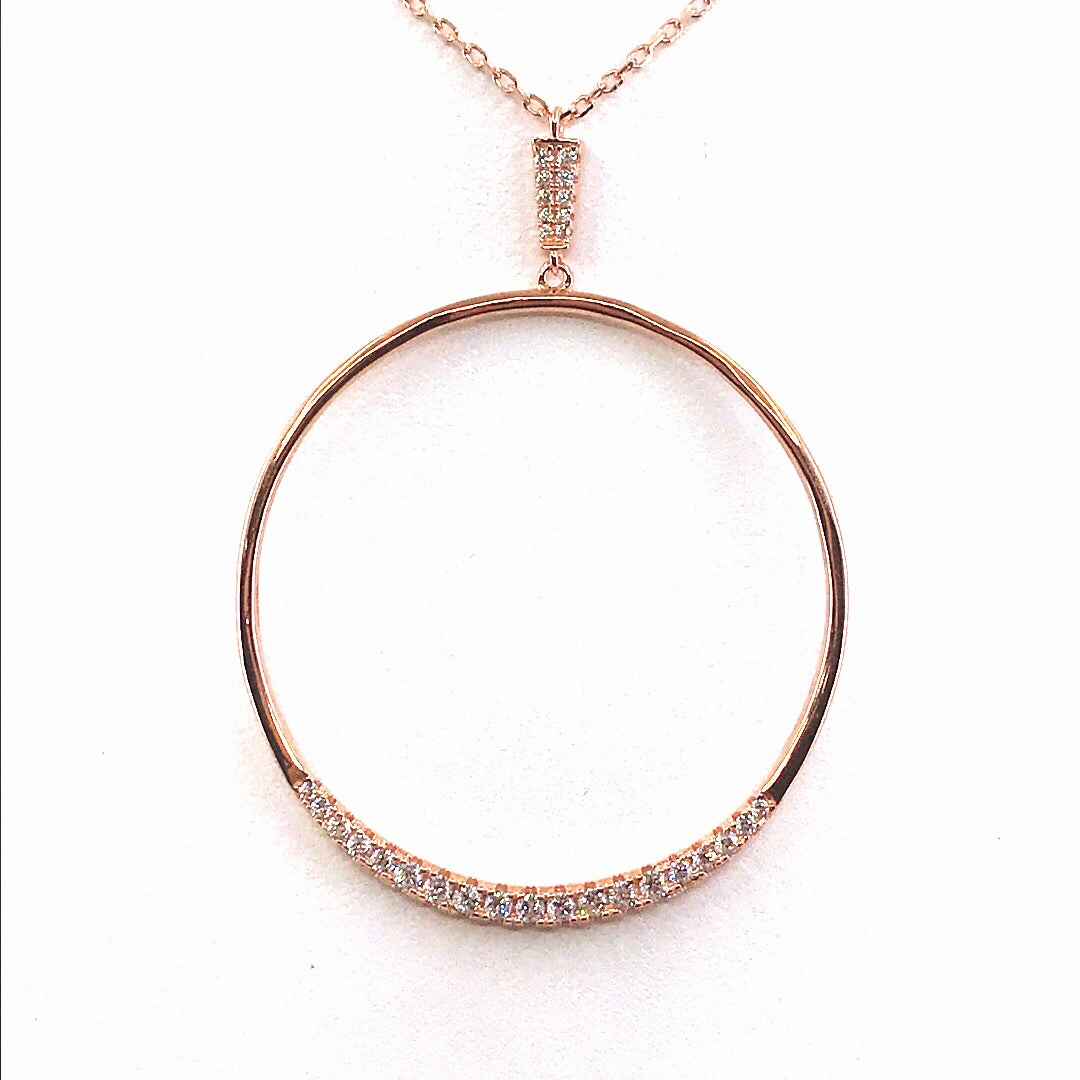 Sterling Silver Circle Necklace Distinctive Piece Timeless Gifts