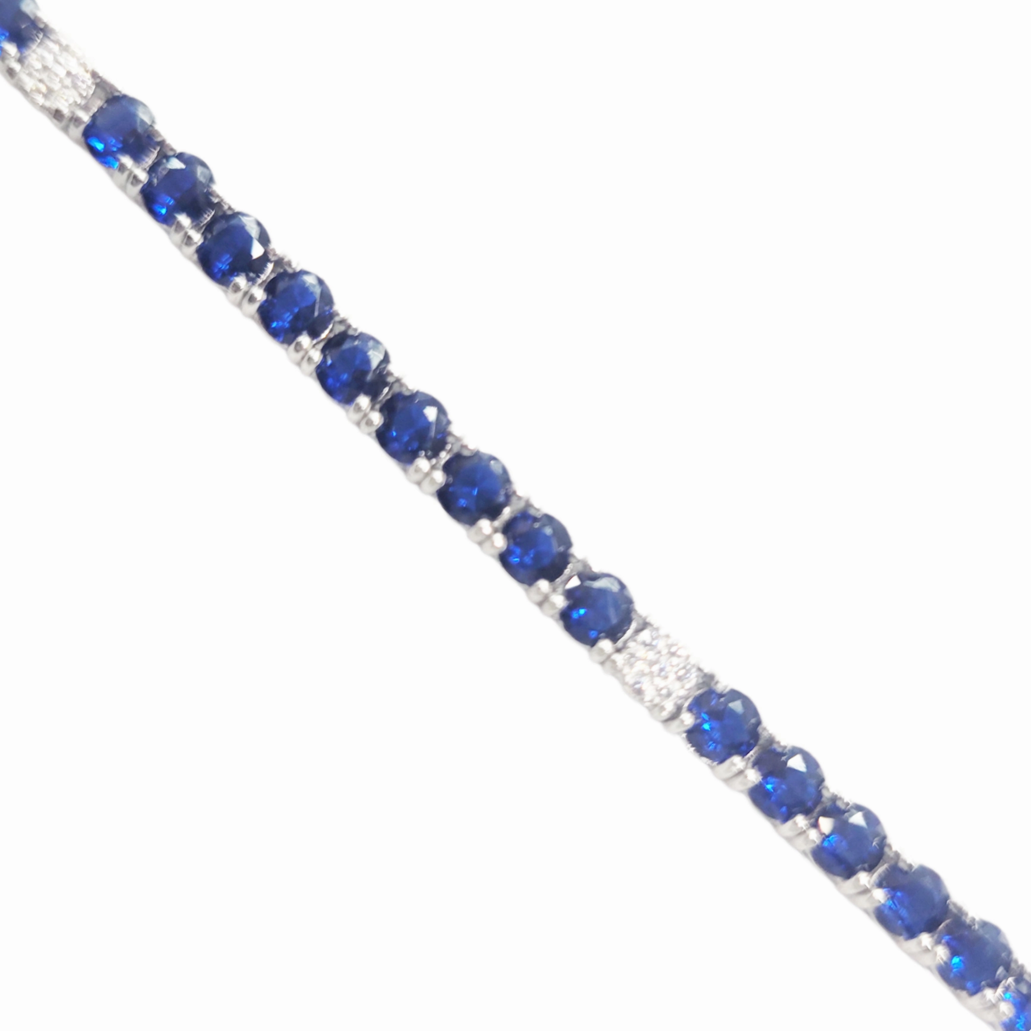 Allure Accent Delicate Vibe Sterling Silver Color Micropave CZ and Spinel Tennis Bracelet
