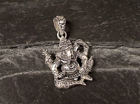 Sterling Silver Ganesha Pendant Distinctive Highlight Creative Match