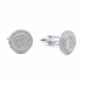 Sterling Silver Halo Circle Cufflinks Quick Layer refined design