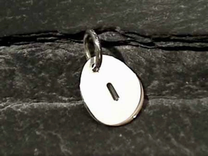Sterling Silver Letter "i" Charm Gleaming Finish