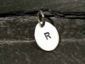 Sterling Silver Letter "R" Charm Vogue Style
