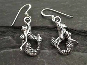 Soft Materials Everyday Glam Sterling Silver Mermaid Earrings