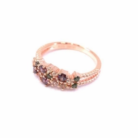 Sterling Silver Multicolor Ring Signature Piece Dazzling Touch