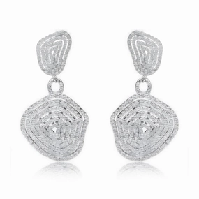 Elegant Jewelry Everyday Fashion Sterling Silver Natural Shape MicroPave Earrings