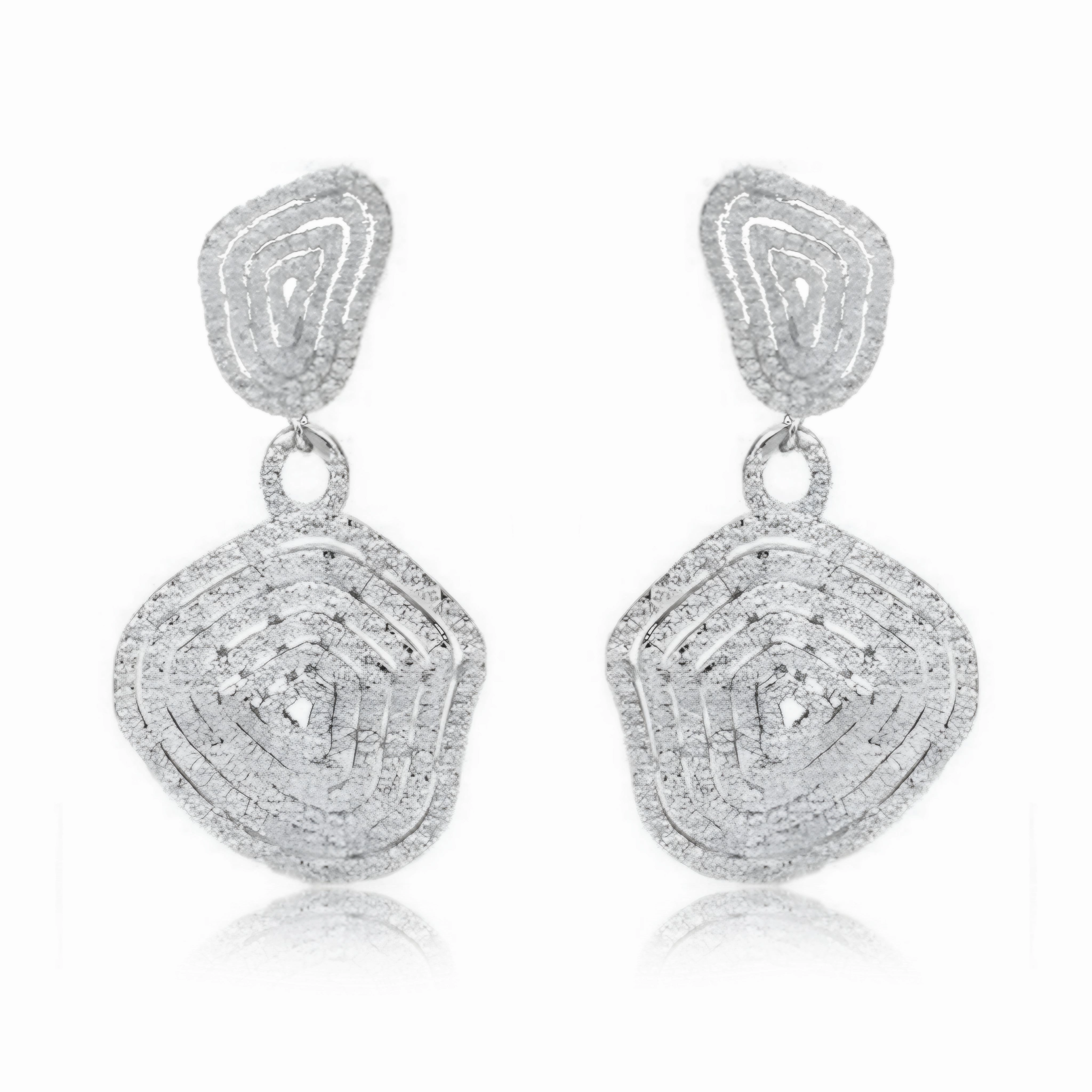Elegant Jewelry Everyday Fashion Sterling Silver Natural Shape MicroPave Earrings