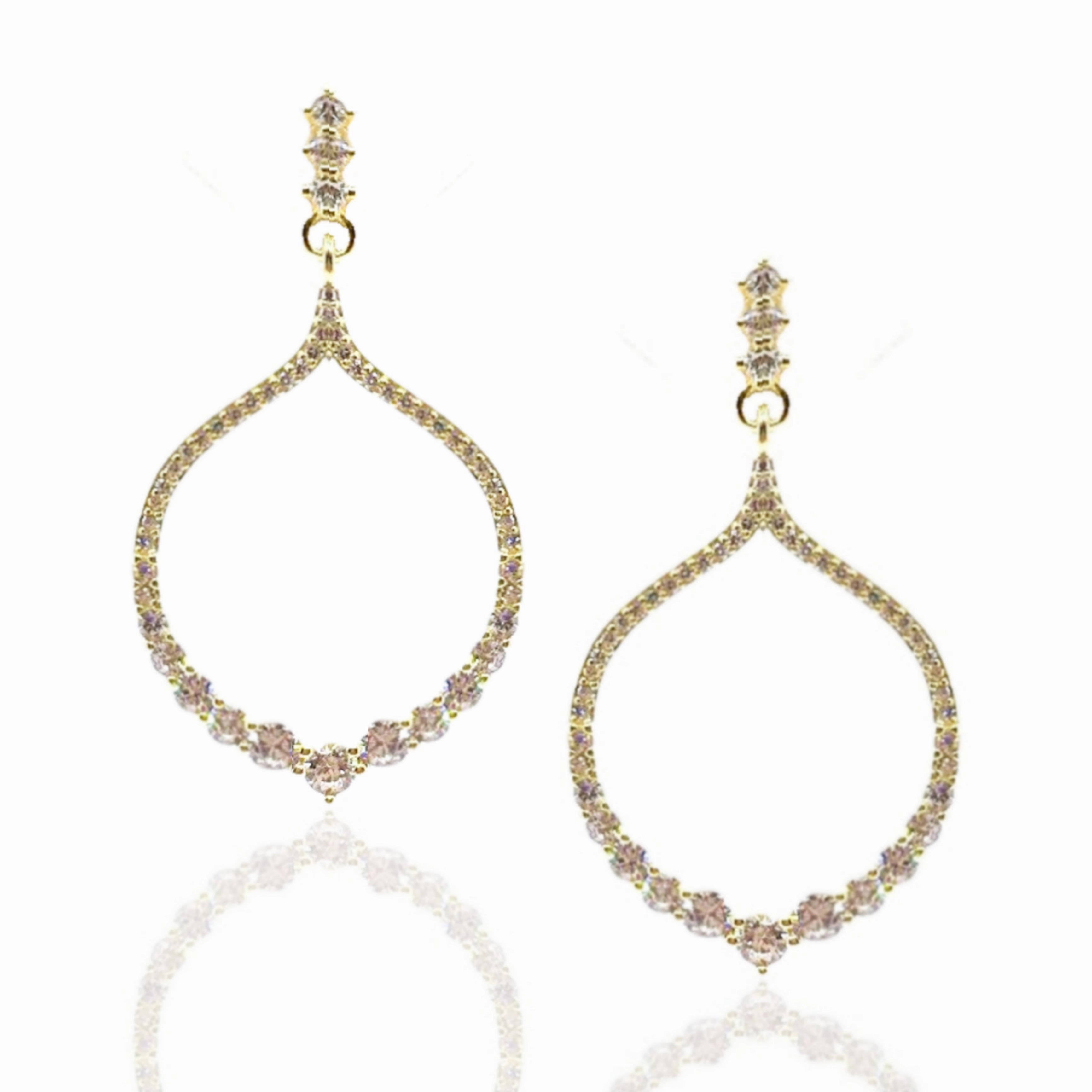 Soft Glow Sterling Silver Round/Flame Earrings