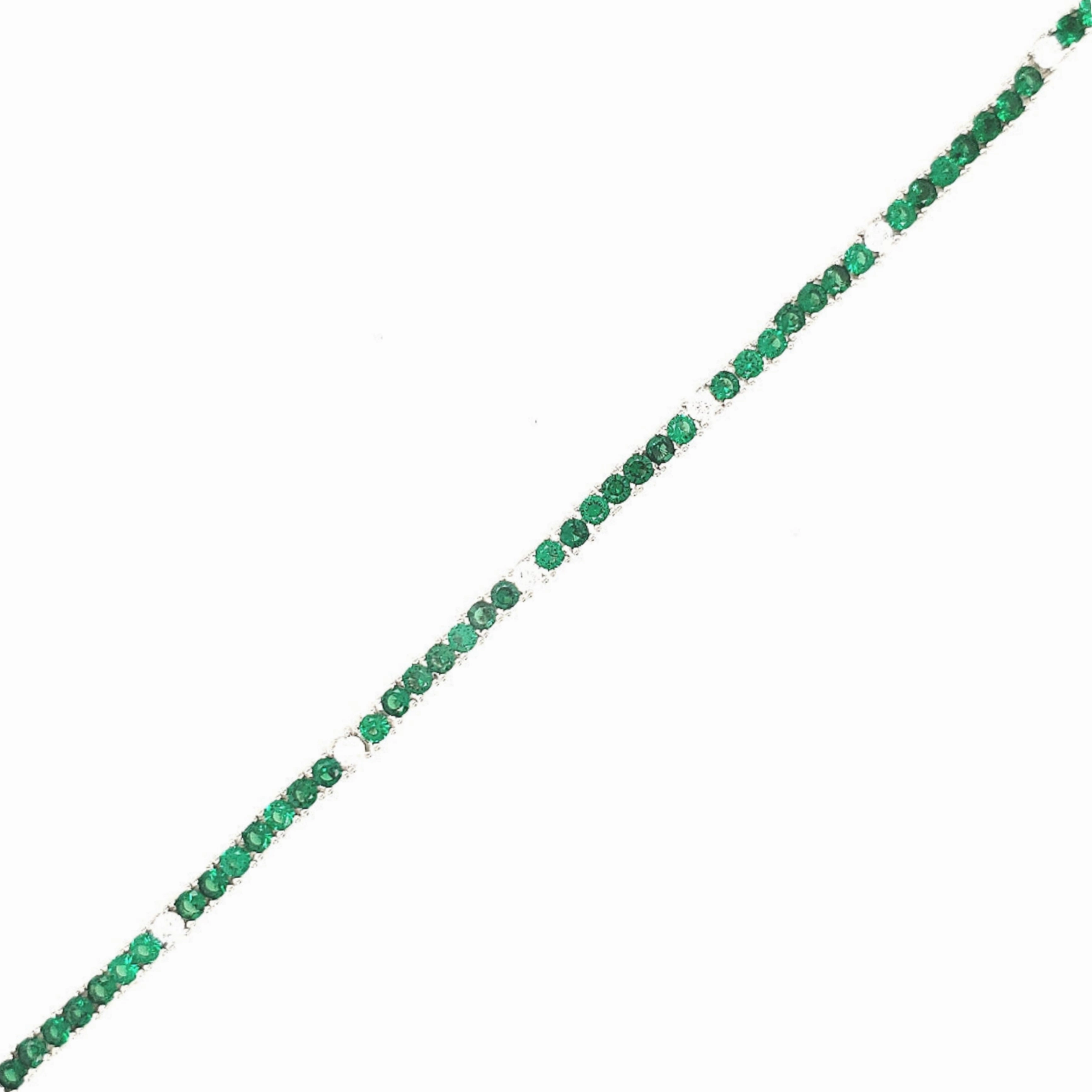 Sterling Silver Ruby, Emerald, and Sapphire Colored CZ Stone Adjustable Tennis Bracelets Impressive Accent Silhouetted Shine
