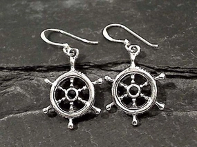 Sterling Silver Ship Whell Earrings Allure Form