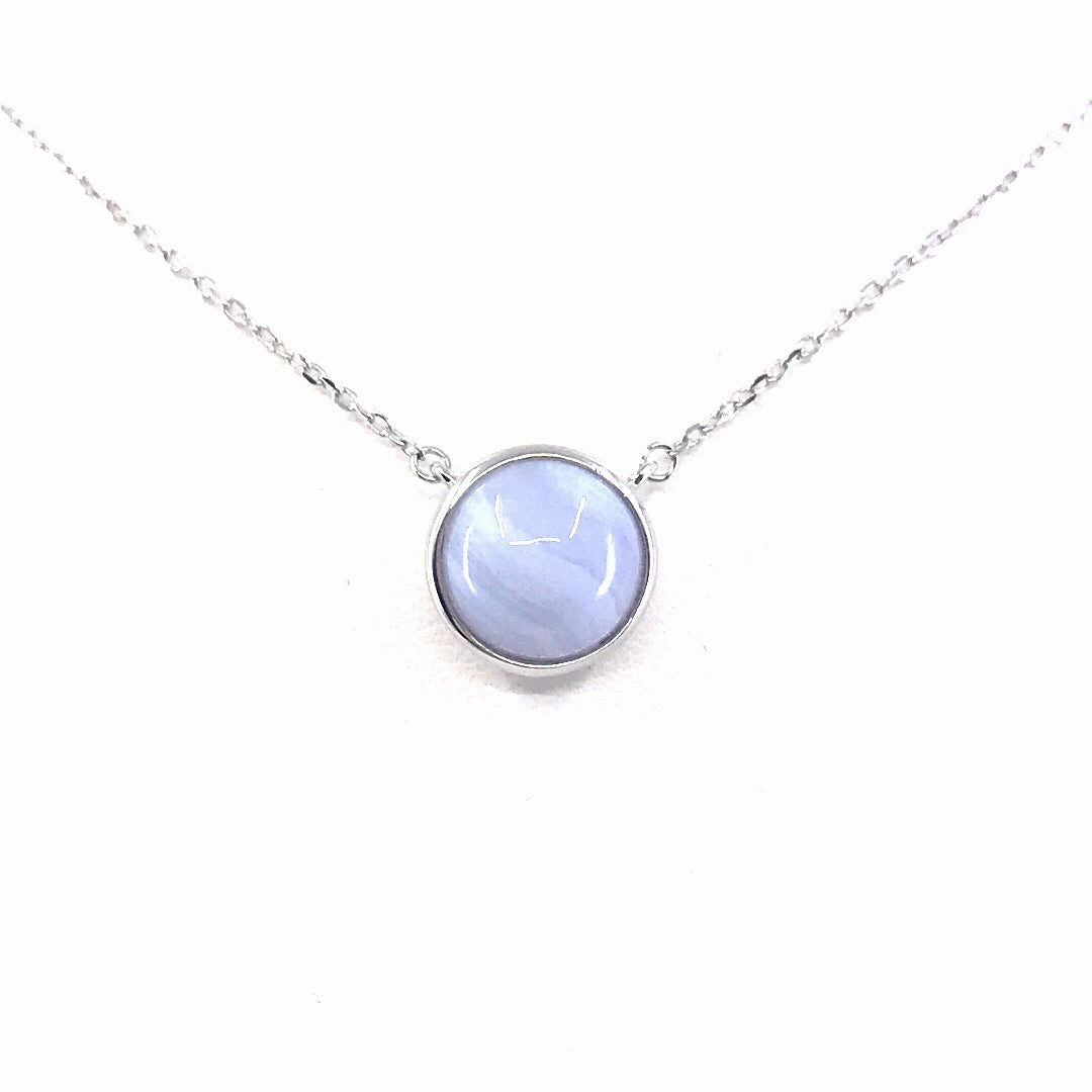 Glittering Sparkle Sterling Silver Solitaire Necklace