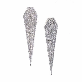 Sterling Silver Spike Stud Earrings Elegant Fashion