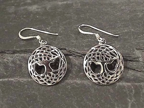 Camera Mood Sterling Silver Tree of Life Earrings