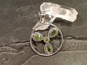 Rich Color Impeccable Form Peridot, Sterling Silver Pendant