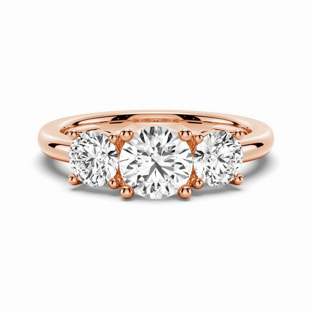 3 Stone Shared Prong Set Moissanite Anniversary Band Critic Acclaimed Trendy Craft