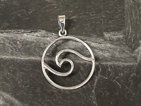 Sterling Silver Wave Pendant Modern Flair