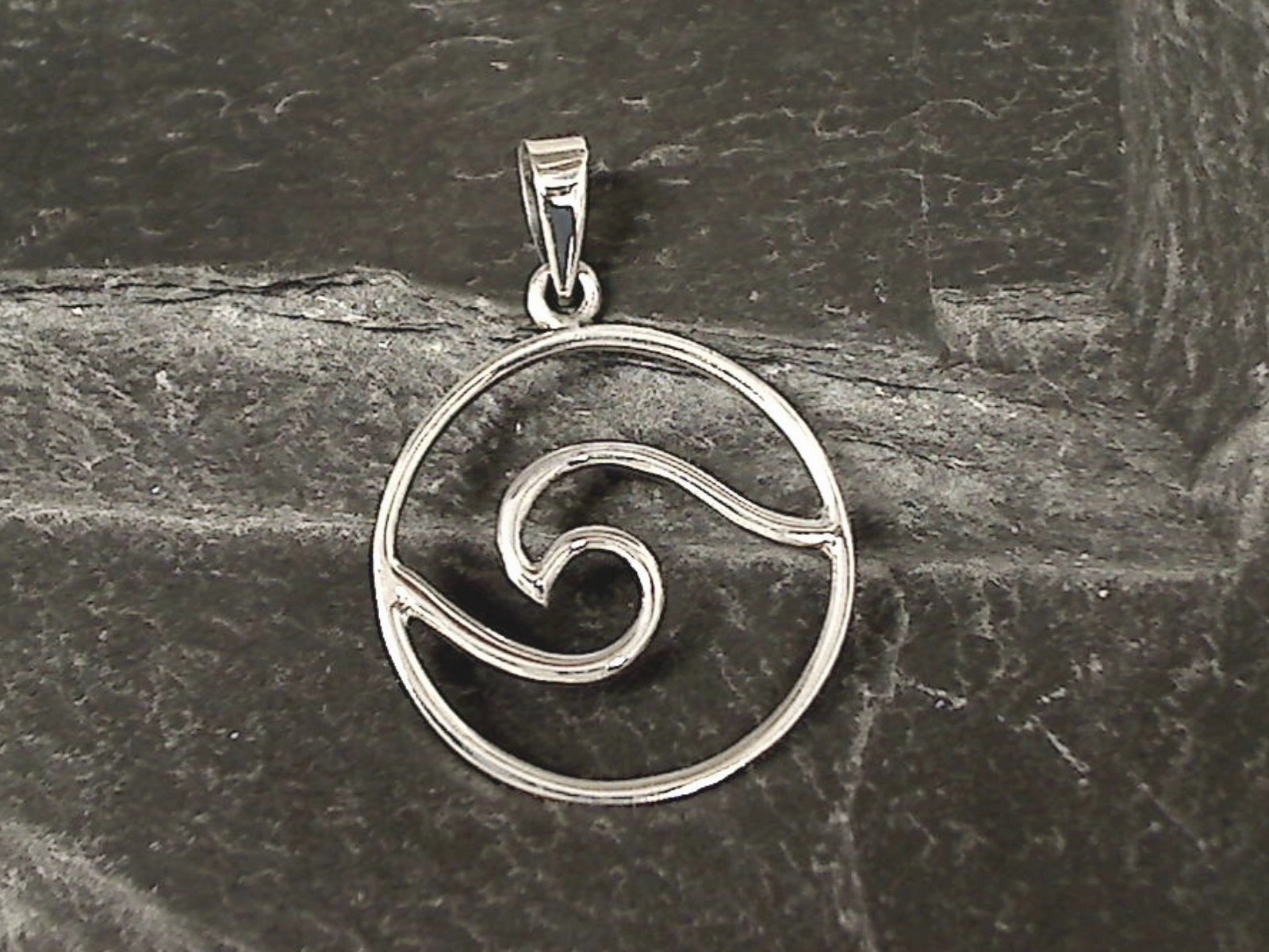 Sterling Silver Wave Pendant Modern Flair
