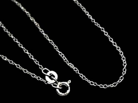 16" Thin Gauge Cable Chain, Sterling Silver Luxury piece Fresh Finish