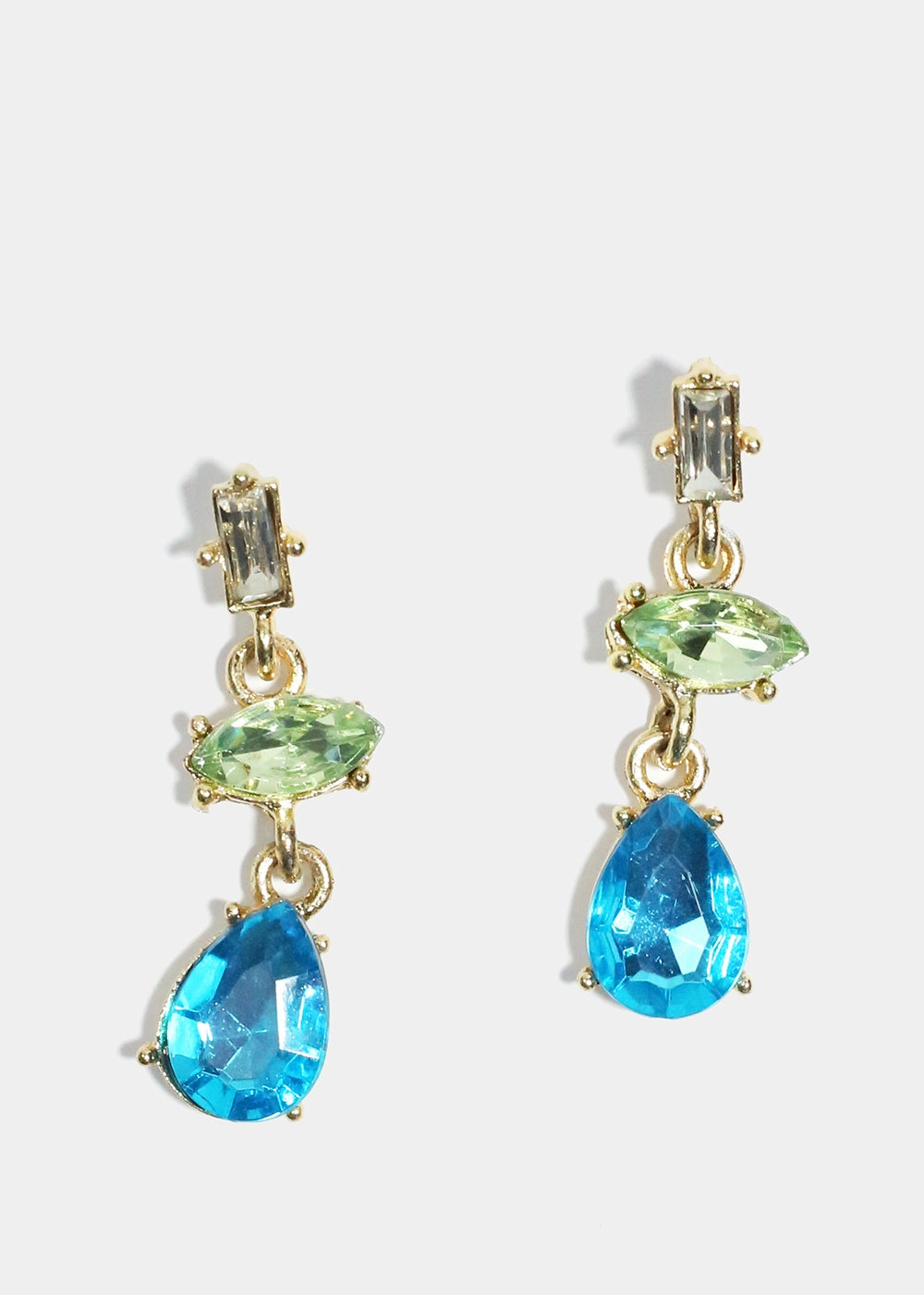 Colorful Gemstone Dangle Earrings Delicate Finish