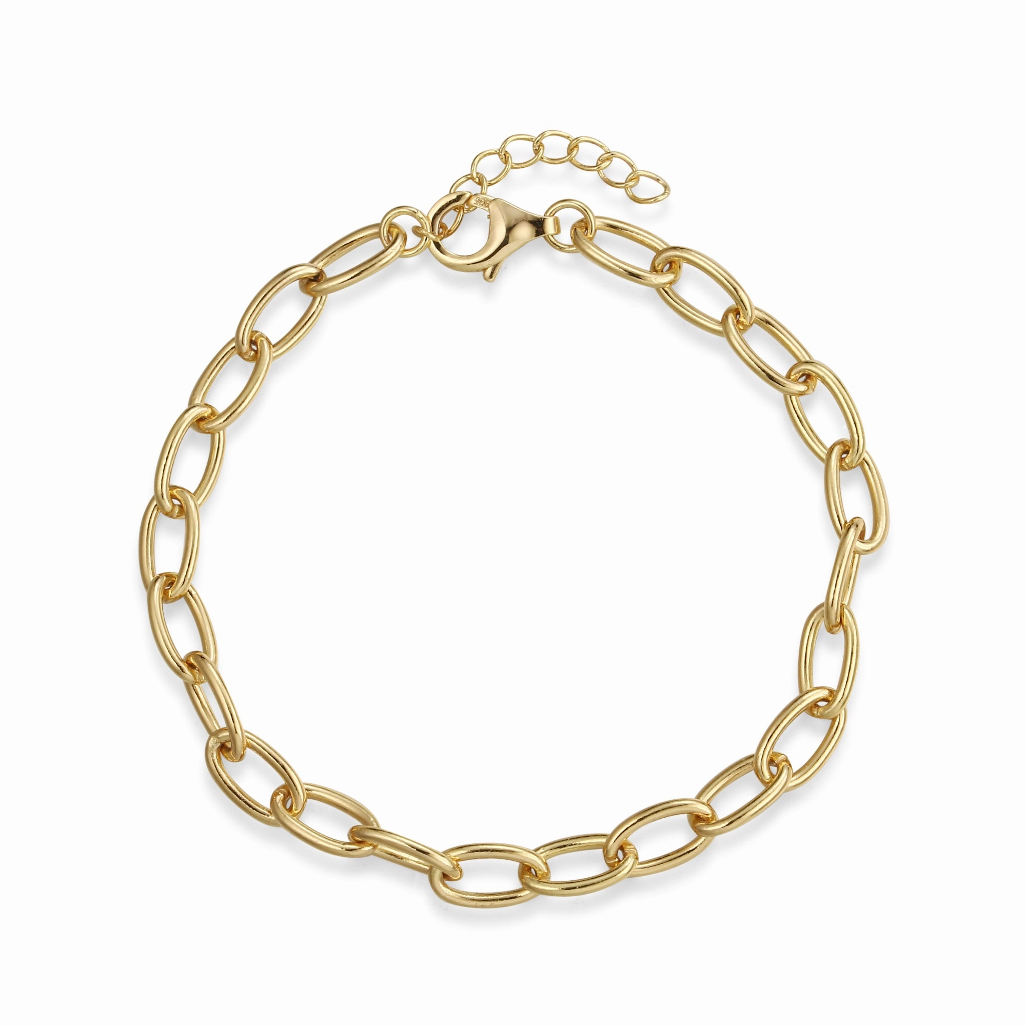 Styled Finish Sterling Silver Link It Charm Bracelet (Bracelet Only)