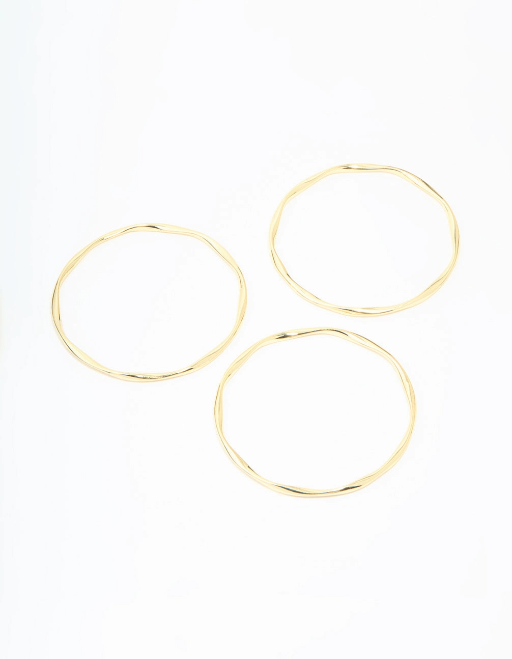 Wrap Around Best Combinations Gold Plated Twist Bangles 3-Pack