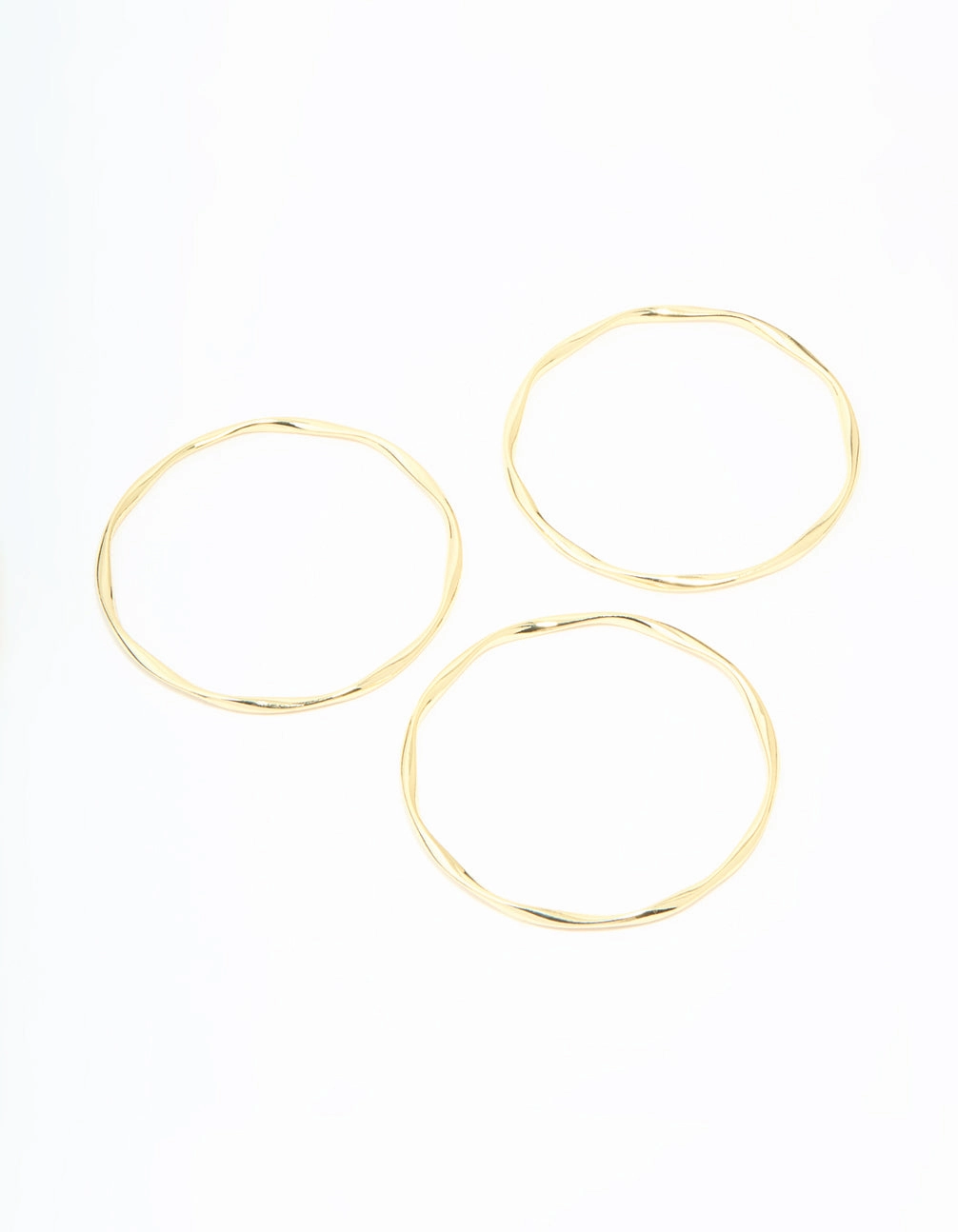 Heartwarming Blends Gold Plated Twist Bangles 3-Pack