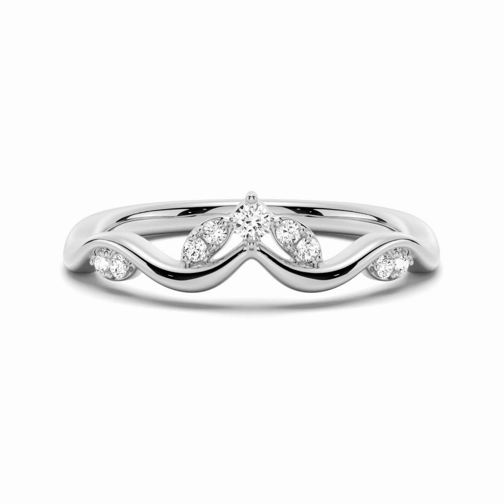 Winding Willow Curved Moissanite Wedding Band Branded Craft