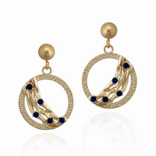 Elegant Feel Classic Mood Surgical Steel Circle Hanging Earring With Twisted Draped Bars