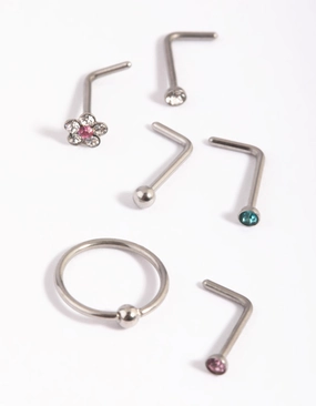 Surgical Steel Daisy Nose Studs Dainty Design