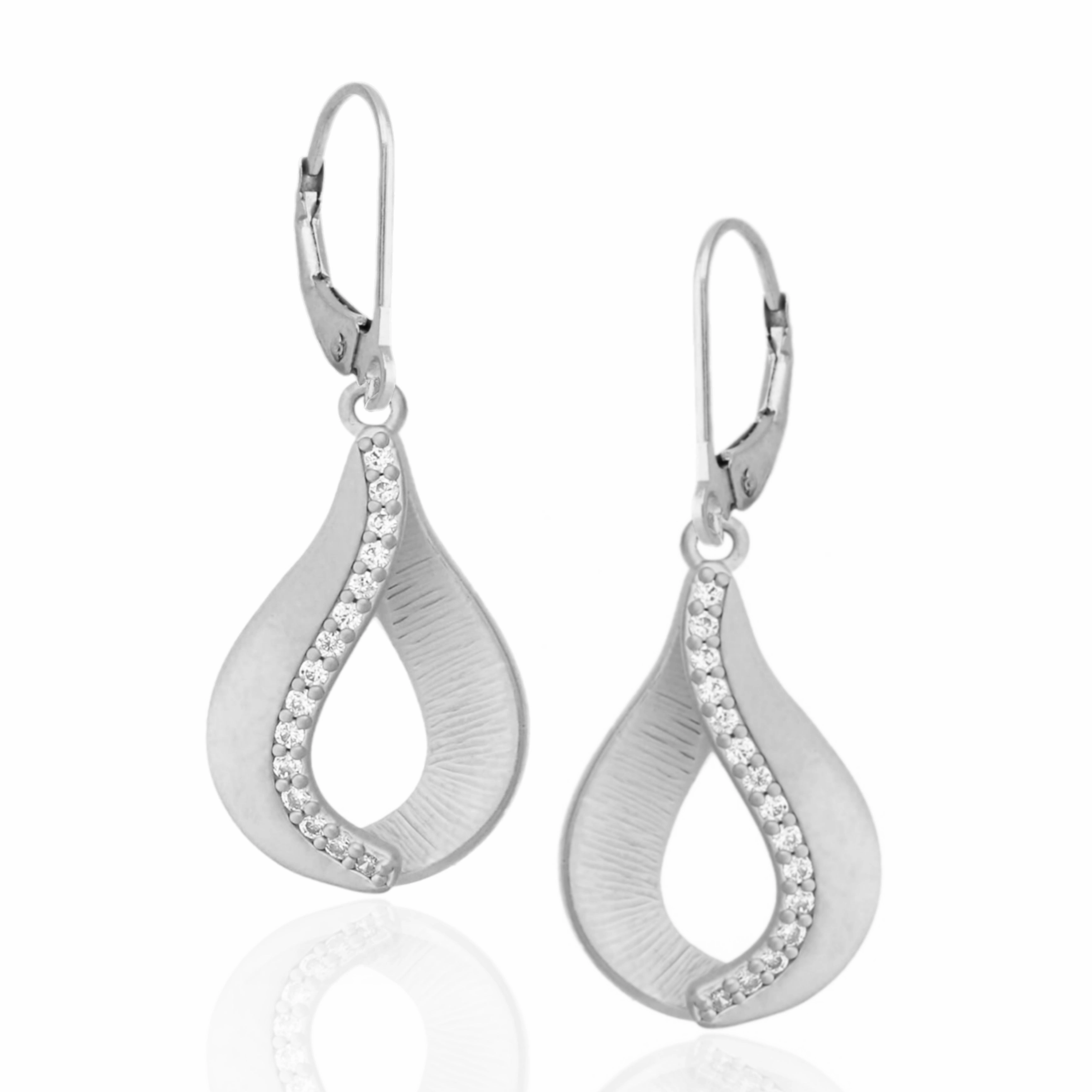 Lustrous Detail Surgical Steel Flame Earrings
