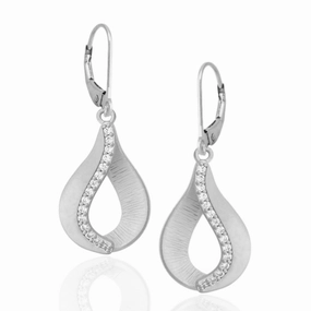 Lustrous Detail Surgical Steel Flame Earrings