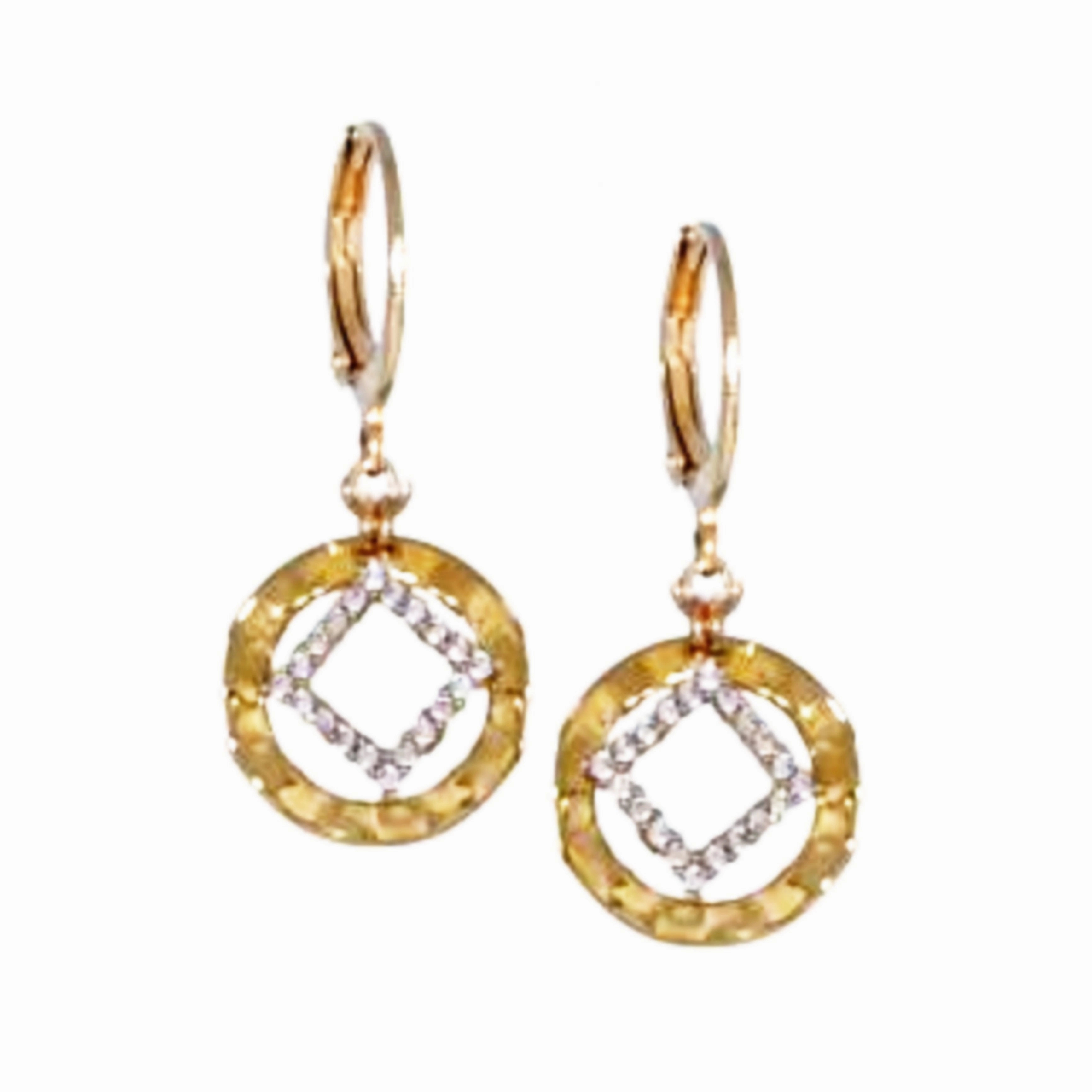 Surgical Steel Open Large Circle With CZ Shape Earring Formal touch Refined Detail