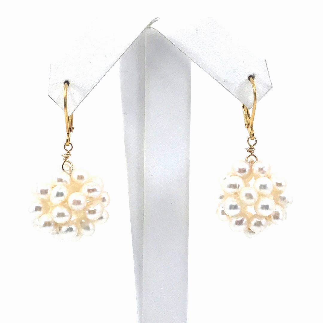 Expressive Feature Surgical Steel Pearl Ball Earrings