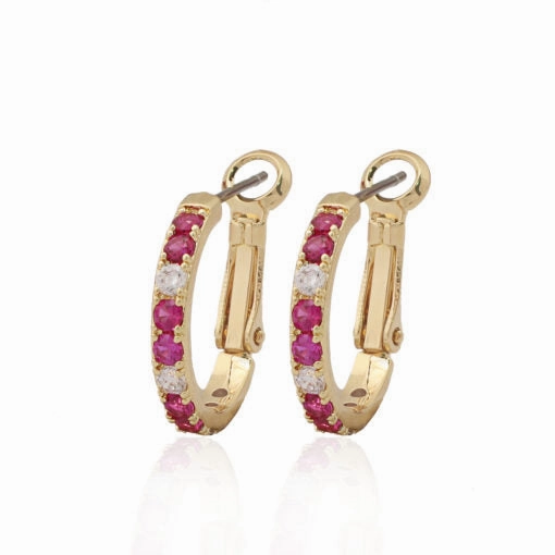 Surgical Steel Thin CZ Hoop Huggie Earrings - Small Refined Highlight
