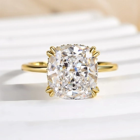 Mass market Louily Stunning Cushion Cut Engagement Ring In Sterling Silver